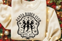 Santa Babes Club Svg, Christmas Season Svg, Funny Santa Svg. Product Image 7