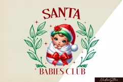First Baby Christmas, Santa's newest little one PNG. Product Image 1