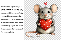 25 Whimsical Valentine Animals Clipart Bundle Product Image 3