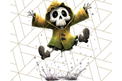 Quirky Skeleton Clipart PNG, Funny Halloween Bones Art Product Image 2