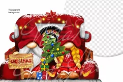 Christmas Truck, Christmas gnomes, a car with Christmas gnom Product Image 4