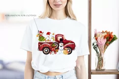 Snowmen and reindeer with gifts on the Christmas truck! Product Image 5