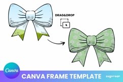 Coquette Bow Canva Frame | Editable | Easy to use Product Image 1