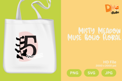 Misty Meadow Muse Boho Floral Monogram Product Image 1