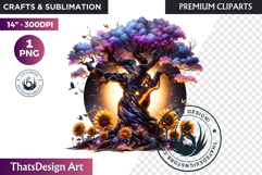 Enchanted Woodland Animal &amp; Sunflower Clipart PNG Product Image 1