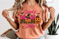 Spooky Mama Status PNG, Pink Glitter Halloween Sublimation Product Image 5