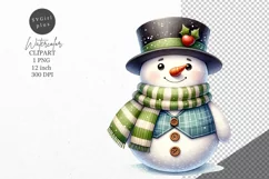 Christmas clipart, Snowman clipart, Winter sublimation Product Image 1