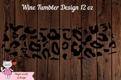 Cheetah leopard svg Wine tumbler designs for 12oz wine glass Product Image 4