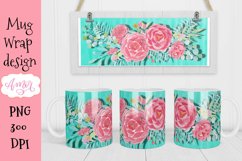Floral sublimation design for 11oz mug Product Image 2
