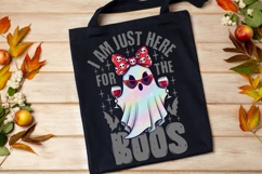 I am Just Here For The Boos Png, Wine Lover Halloween Png. Product Image 4