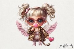 Lazy Pink Leopard girl for Clipart PNG Product Image 1