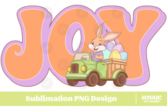 Easter Bunny Sublimation PNG Chick Farm Hip Hop Spring Joy Product Image 1