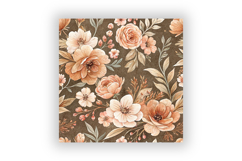 Mocha Toile Digital Paper Pack, Vintage Floral Toile Product Image 4