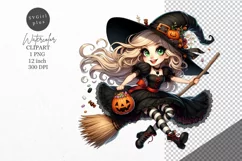 Halloween clipart, Witch clipart, Autumn clipart Product Image 1