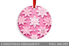 Snowflakes Ornament Sublimation. Winter Christmas Ornament Product Image 1