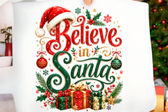Believe in Santa Christmas Png Product Image 1