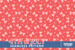 American 4th of July Patriotic Coquette Bow Seamless Pattern Product Image 1