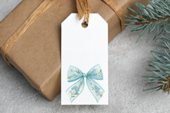 Baby Blue Forget-Me-Not Coquette Bow Clipart Product Image 5