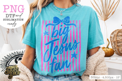 Big Jesus Fan PNG | Preppy Coqueute T--shirt Design Product Image 2