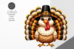 Thanksgiving clipart, Turkey clipart, Autumn clipart, Product Image 1