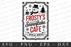 Frosty&#039;s Snowfalke Cafe Svg | Christmas svg Product Image 1