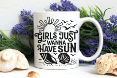 Girls Just Wanna Have Sun Svg, Girls Vacation Svg, Beach Svg Product Image 7