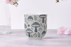 Scandinavian Mushroom Folk Minimalist Paper, Digital Paper Product Image 6