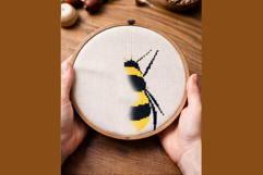 Bee cross stitch embroidery pattern 10 inch needlework digit Product Image 6