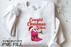 Cowgirl Christmas png design for T-shirts Product Image 3