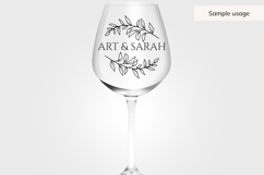Hand Drawn Wedding Name SVG With Leaf Branch Details Product Image 6