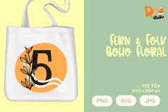 Fern &amp; Folk Boho Floral Monogram Product Image 1
