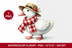 spring png watercolor clipart - duck Product Image 1