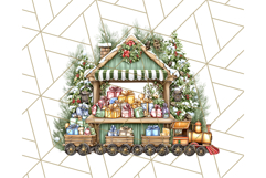 Cozy Christmas Market Stall Clipart PNG, Holiday Art Png Product Image 2