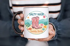 Salty hair sandy boots PNG, Beach PNG Sublimation Design Product Image 6