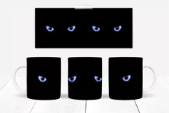 Cats Eyes Mug Wraps 10 Colours PNG & JPG Product Image 9