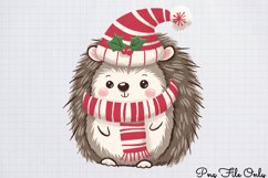 Cute Pink Christmas Watercolor Clipart Bundle PNG Product Image 7