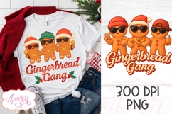Gingerbread Gang PNG, Funny Christmas PNG for kid&#039;s shirts Product Image 2