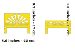 Upgrade set: sunrise headboard footboard for bed digital fil Product Image 6