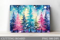 Christmas Tree Cutting Board. Watercolor Cutting Board Product Image 1