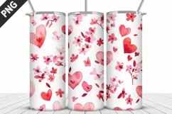 Lovely Hearts Tumbler Design | Valentine's Day Tumbler Wrap Product Image 3