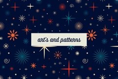 Retro Christmas patterns | Retro Christmas digital paper Product Image 8