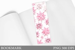 Snowflakes Bookmark. 3D Snowflakes Bookmark Sublimation Product Image 1