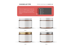 Amber Glass Jar - 2OZ With Editable Lid - PSD Mockup Product Image 6