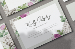 wedding card invitation with peonies and hydrangea flower Product Image 6