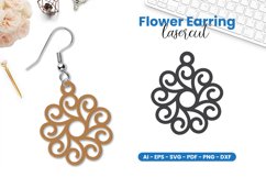 Flower Earring Lasercut Product Image 1