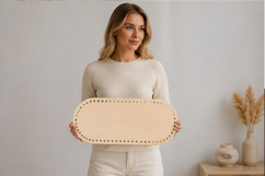 Very big basket base oval crochet purse bottom digital file Product Image 6