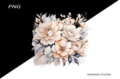 Watercolor Pastel Flowers Clipart, Wedding Flowers Clipart Product Image 1