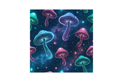 Autumn Bioluminescence Seamless Pattern, Digital Paper Product Image 6