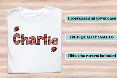 Football Alphabet clipart, soccer american letters doodle Product Image 6