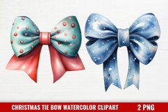 Christmas Tie Bow Sublimation Clipart Product Image 1